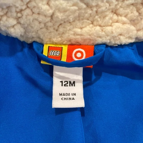 Lego for Target Sherpa Zip-Up Jacket – Infant 12 Months, Off-White Blue Red - Picture 7 of 8